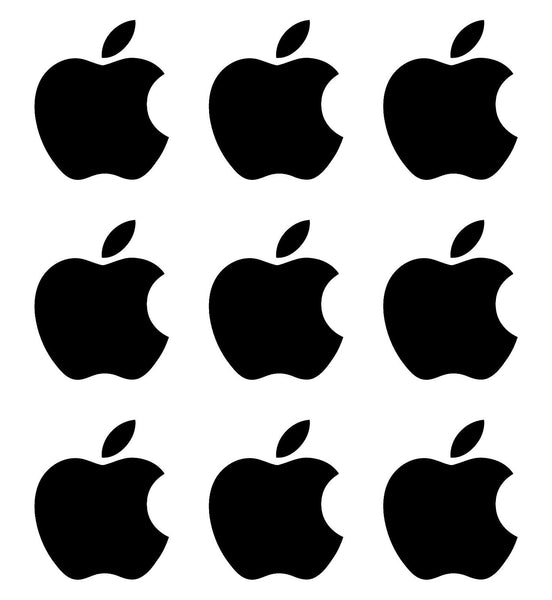 Small Apple logo Vinyl Decals Phone Laptop Small Stickers Apple Set of –  Kandy Vinyl Shop