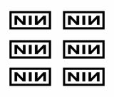 Nine Inch Nails Small 2" NIN Vinyl Decals Laptop Helmet Phone Stickers Set of 6