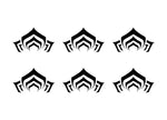 Warframe Logo Vinyl Decals Set PS4 Controller Phone 1" Stickers