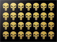 The Punisher Small 1" Skull Vinyl Decals Phone Laptop Gun Helmet Stickers Sheet