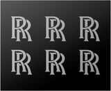 Rolls Royce Logo Vinyl Decals Phone Laptop Dash Small 3" Stickers Set of 6