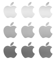 Small Apple logo Vinyl Decals Phone Laptop Small Stickers Apple Set of 9