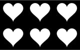 small Heart Symbol Vinyl Decals Phone set of 6 Heart sign Stickers Sheet of 6