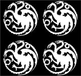 4 House Targaryan Logo Game of Thrones Vinyl Decal Laptop Car GOT Window Sticker