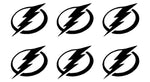 Small Tampa Bay Lightning Vinyl Decals Phone Sports Small Stickers Set of 6