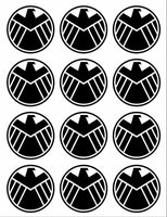 SHIELD Marvel's Agents of S.H.I.E.L.D. Set of 12 Vinyl Decals Stickers 1.5"
