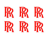 Rolls Royce Logo Vinyl Decals Phone Laptop Dash Small 3" Stickers Set of 6