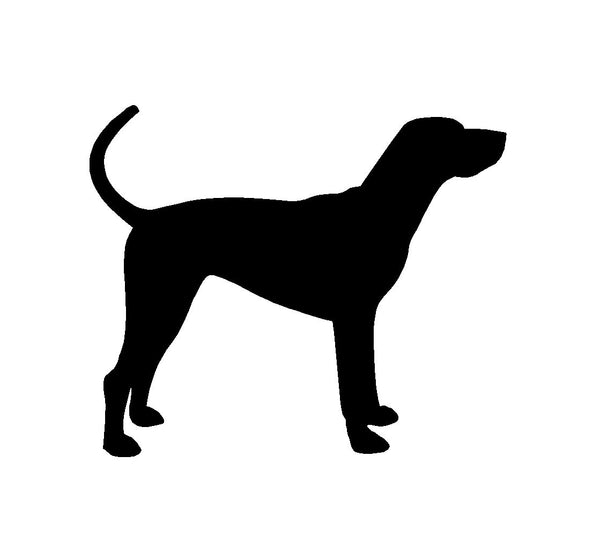 Hound Silhouette Vinyl Decal Coonhound Car Window Laptop Sticker