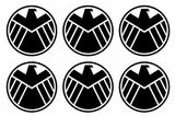 SHIELD Marvel's Agents of S.H.I.E.L.D. Set of 6 Vinyl Decals Stickers 1.5"