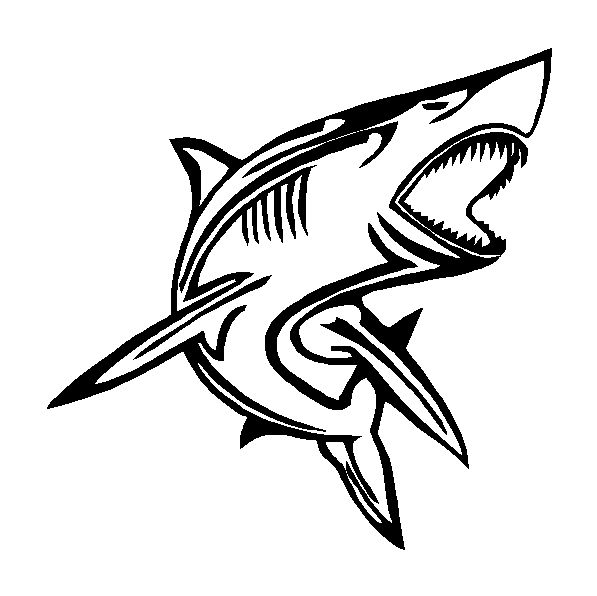 Shark Boat Decal, Vinyl Decals, Fishing Stickers, Boat Decal, Boat