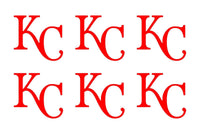 Kansas City Royals MLB symbol Vinyl Decal Cup Window set of 6 small Stickers