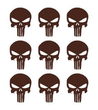 The Punisher Skull Vinyl Decals Phone Helmet Gun Mag 1" Stickers Set of 9