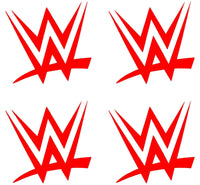 WWE Wrestling Logo Vinyl Decal Laptop Car Window small set of 4 small Stickers