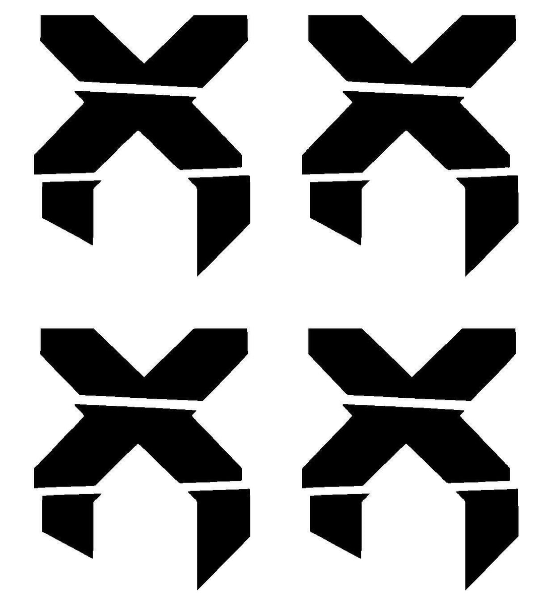 Excision X Vinyl Decal Dubstep DJ Vinyl Decal Set of 4 Car Window Stic ...