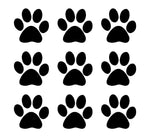 Small Pet Paw Prints Vinyl Decals Stickers Cat Dog Puppy Kittens Phone set of 9