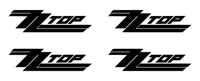 4 Small ZZ Top band Logo Vinyl Decal Laptop Phone Car Window Speaker Sticker