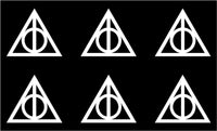 Harry Potter DEATHLY HALLOWS phone laptop vinyl decal sticker Small Set of 6