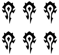 Small Horde symbol phone laptop Decal Sticker World of Warcraft WoW set of 6