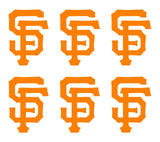 Small SF Giants Baseball Vinyl Decals Stickers SF Set of 6