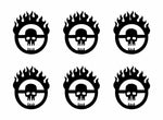 6 Mad Max Fury Road Skull Logo Vinyl Decals Car Window Laptop Phone 2" Stickers