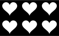 small Heart Symbol Vinyl Decals Phone set of 6 Heart sign Stickers Sheet of 6