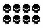 Corvette C5 Racing Stingray Jake Skull Vinyl Decals Small 1.5" Stickers Set of 8