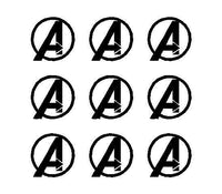 Avengers Symbol Vinyl Decals Phone Laptop Sheet of Small 1.5" Stickers