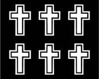 Small Christian Cross set of 6 Vinyl Decals Phone Cross Stickers Sheet