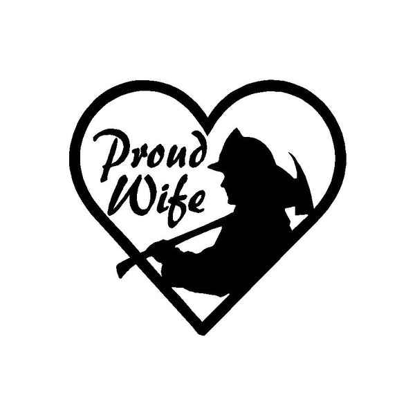 "Love A Firefighter Wife/Girlfriend" Chic Hero Vinyl Decal - Car Truck Cup Sticker