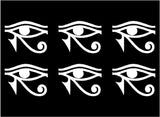 Small EYE OF RA HORUS Egyptian God Quote Vinyl Decal Phone sticker set of 6