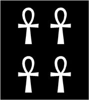 small Ankh Symbol Egyptian Egypt Pagan Vinyl Decals Phone Stickers Sheet