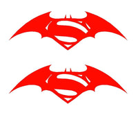 Batman vs Superman Symbol Vinyl Decals Car Window Laptop Stickers Set of 2