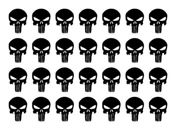 The Punisher Small 1 Skull Vinyl Decals Phone Laptop Gun Helmet Stick –  Kandy Vinyl Shop