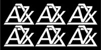 Set of 6 small Avenged Sevenfold Logo Vinyl Decal Laptop A7X phone Sticker