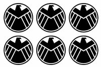 6 SHIELD Marvel's Agents of S.H.I.E.L.D. Vinyl Decals 2.5" Stickers