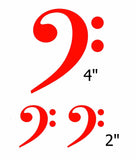 Bass Clef Symbol Vinyl Decals Laptop Phone Case Guitar Car Window Stickers Set