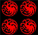 4 House Targaryan Logo Game of Thrones Vinyl Decal Laptop Car GOT Window Sticker