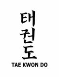 Tae Kwon Do Martial Arts Taekwondo Letters Car Window Laptop Vinyl Decal Sticker