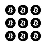 Bitcoin Cryptocurrency Symbol Vinyl Decals Phone Laptop Small Stickers Set of 9