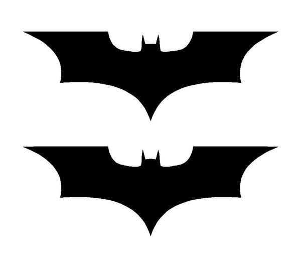 2 Batman Dark Knight Symbol Vinyl Decals Car Window Laptop