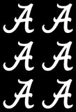 Alabama Crimson Football NFL Vinyl Decals Stickers small Set of 6