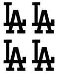 Los Angeles LA Dodger Logo Vinyl Decal Laptop Car Window set of 4 small Stickers