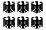 Small German Eagle set of 6 Vinyl Decals Phone German Eagle Stickers Sheet