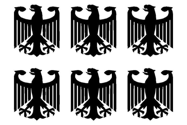 Small German Eagle set of 6 Vinyl Decals Phone German Eagle Stickers Sheet