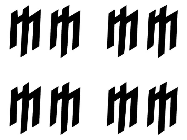 Marilyn Manson band Logo Vinyl Decal car phone small set of 4 MM Stickers