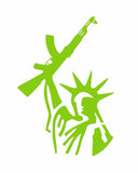 Statue of Liberty with AK Rifle Gun Rights Vinyl Decal Car Truck Window Sticker