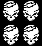 CHEVY PUNISHER Vinyl Decals Car 2" 3" 4" Set of 4 Chevy Stickers