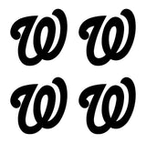 Washington Nationals MLB Team Vinyl Decal Car Window set of 4 small Stickers