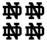 Small Notre Dame Fighting Irish Baseball Vinyl Decal Window set of 4 Stickers