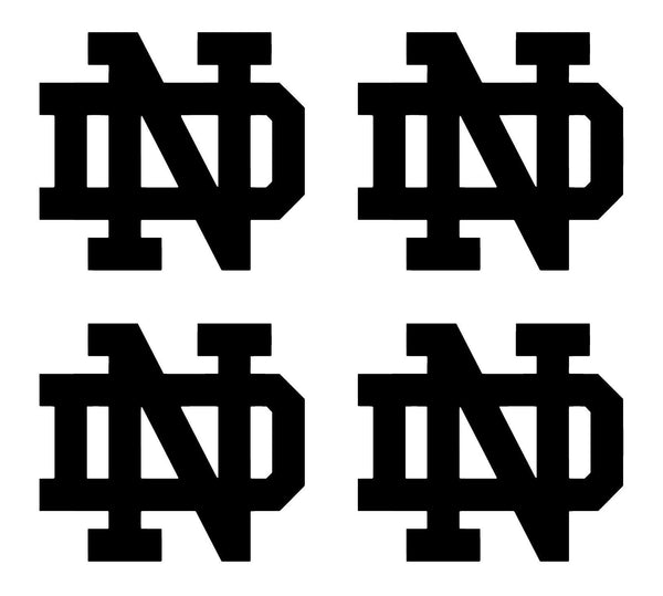 Small Notre Dame Fighting Irish Baseball Vinyl Decal Window set of 4 Stickers